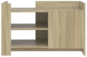 Τραπεζάκι Σαλονιού Sonoma Δρυς 80x50x50 εκ. Επεξεργασμένο Ξύλο - Καφέ