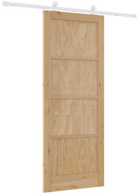 vidaXL Συρόμενη Πόρτα με Σετ Υλικών 83x211 cm Συμπαγές Ξύλο Πεύκου