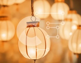 Intra Συλλεκτικό Ξύλινο Παζλ Plywood  4mm - Ζεστά και φιλόξενα φανάρια από λευκό χαρτί Σε Ξύλινο Κουτί - Διαστάσεις Puzzle: 10x10 cm – 25 κομμάτια