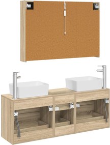 vidaXL Σετ Επίπλων Μπάνιου 4 pcs Sonoma Δρυς
