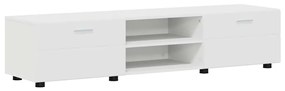 vidaXL Σετ επίπλου τηλεόρασης με συρτάρι Λευκό Επεξεργασμένο ξύλο