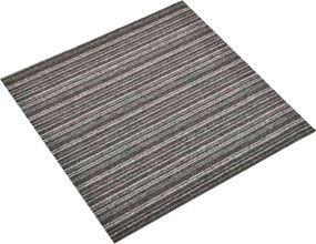 vidaXL Χαλί 20 τμχ. Ριγέ ανθρακί 50 x 50 cm 100% Πολυπροπυλένιο