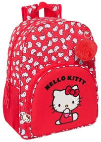 Σχολική Τσάντα Hello Kitty Iconic Λευκό Κόκκινο 33 x 42 x 14 cm