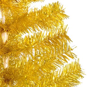 vidaXL Χριστουγεν Δέντρο Προφωτισμένο Τεχνητό Μπάλες Χρυσό 240εκ PVC