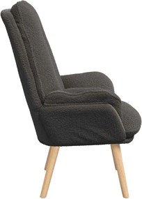 vidaXL Πολυθρόνα Σκούρο Γκρι 69 x 74 x 93 εκ. Υφάσματος Sherpa