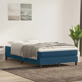vidaXL Box Spring Κρεβάτι χωρίς στρώμα Σκούρο μπλε Βελούδινο
