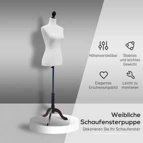 Mannequin Torso Mannequin Mannequin Foam Wood Metal White