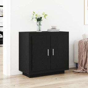 vidaXL Ντουλάπα Μαύρο Δρύς 80x40x75 εκ Επεξεργασμένο Ξύλο