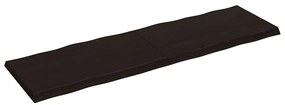 vidaXL Επιφ Τραπεζιού Αν Καφέ 200x60x(2-6)εκ.Ακατέργ. Μασίφ Ξύλο Δρυός