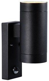 Φωτιστικό Τοίχου Με Αισθητήρα Tin Maxi Double 21519103 12,5x22cm 35W IP54 Black Nordlux