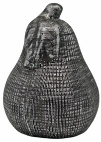 Διακοσμητικό Αχλάδι 840311 9x9x12,4cm Anthracite-Silver Ankor Ceramic