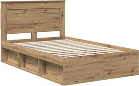 vidaXL Σκελετός Κρεβατιού Artisan Δρυς 120 x 200 cm Επεξεργασμένο Ξύλο