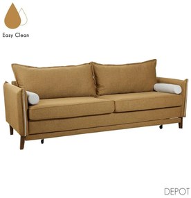 Καναπές - Κρεβάτι Commodo 71-0036 Τριθέσιος 230x81x88cm Camel-Beige