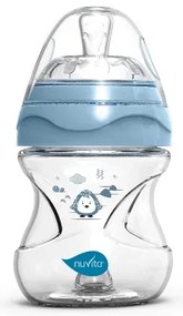 NUVITA ΠΛΑΣΤΙΚΟ ΜΠΙΜΠΕΡΟ ΜΕ ΘΗΛΗ ΣΙΛΙΚΟΝΗΣ 150ml ΜΠΛΕ NU-ALMB0061