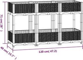 vidaXL Ζαρντινιέρα 120 x 40 x 71 εκ. από Πολυπροπυλένιο