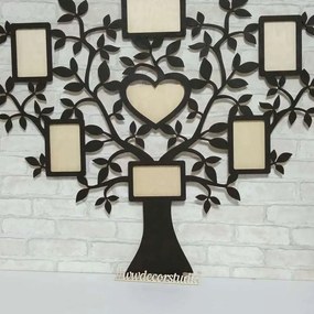 Σετ των 2 Intra απο ξύλο plywood 3mm-4mm πάχος – Οικογενειακό δέντρο με 7 ξύλο κορνίζας φωτογραφιών 40x45 cm INTRAVECTRY-MY552986