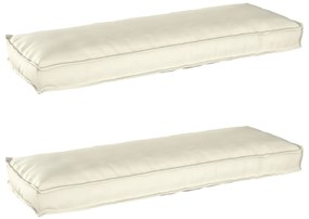 vidaXL Σετ Μαξιλαριών Πάγου 2 pcs Κρεμ 120 x 40 x 8 εκ Ύφασμα Oxford
