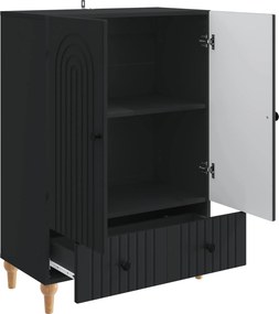 vidaXL Πλαϊνό γραφείο Μαύρο 66 x 34,5 x 95 εκ. Επεξεργασμένο Ξύλο