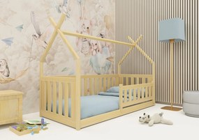 BOGA 90x200 πεύκο μονό παιδικό κρεβάτι LN7274