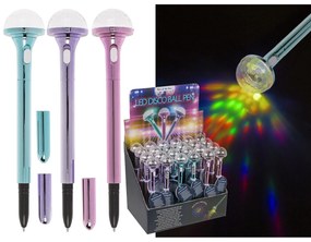 Στυλό Disco Ball Με LED Πλαστικό 16cm Σε 3 Χρώματα-06530043
