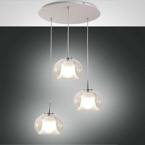 Φωτιστικό Οροφής Bretagna 3599-47-241 Transparent Fabas Luce Μέταλλο,Γυαλί