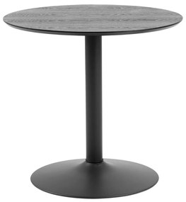 Τραπέζι Oakland 392, Σκούρα φλαμουριά, Μαύρο, 75cm, 13 kg, Ινοσανίδες μέσης πυκνότητας, Μέταλλο | Epipla1.gr