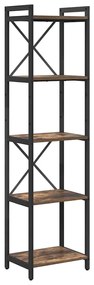 vidaXL Βιβλιοθήκη Καπνιστή δρυς 40 x 30 x 153 εκ Επεξεργασμένο ξύλο