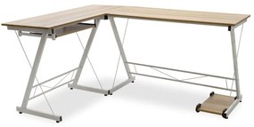 Γραφείο Γωνιακό Levi 072-000022 158x120x73cm Oak-White