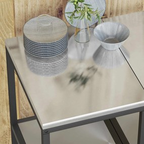 vidaXL Ράφι Κουζίνας HATTEM Ασημί 40 x 50 x 92 εκ Ατσάλι