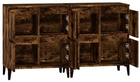 vidaXL Ντουλάπια 2 τεμ. Καπνιστή Δρυς 60x35x70 εκ. Επεξεργασμένο Ξύλο