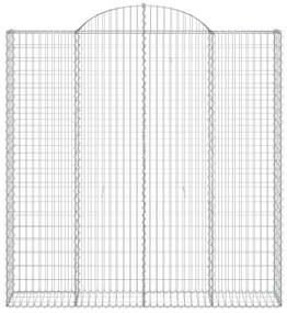 vidaXL Συρματοκιβώτια Τοξωτά 7 τεμ. 200x30x200/220 εκ. Γαλβαν. Ατσάλι