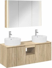 vidaXL Σετ Ντουλαπιών Μπάνιου 4 pcs Sonoma Δρυς Επεξεργασμένο Ξύλο