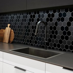 Αυτοκόλλητα Πλακάκια (Σετ 4τμχ) L-C Hexa Black 1770147