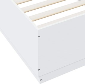 vidaXL Σκελετός Κρεβατιού Λευκό 80 x 200 cm Επεξεργασμένο Ξύλο
