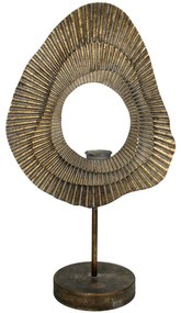 Κηροπήγιο ArteLibre Καφέ Μέταλλο 30x15x52cm-05153315