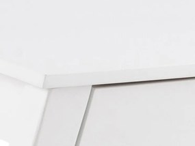 Τραπέζι γραφείου Oakland 162, Με συρτάρια, 75x120x60cm, Άσπρο