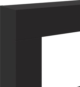 vidaXL Πλαίσιο Τζακιού Μαύρο 81x18x82 εκ. από Επεξ. Ξύλο