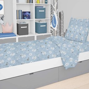 Σεντόνι Βρεφικό Με Λάστιχο Smile 81 Blue DimCol Λίκνου 70x140cm 100% Cotton
