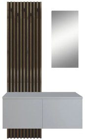 Έπιπλο εισόδου Arika pakoworld λευκό-sonoma 100x37x199.5εκ