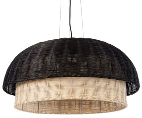 Φωτιστικό Οροφής Corsica Boho 02216 Φ70x35cm 1xE27 Black-Beige GloboStar