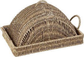 ΔΙΣΚΟΣ ΟΡΘ. ΜΕ ΚΑΠ. SYNTH. RATTAN ΜΠΕΖ 34Χ24Χ18ΕΚ