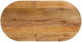 vidaXL Επιφάνεια Τραπεζιού Οβάλ 140x60x2,5 εκ. Μασίφ Ξύλο Μάνγκο