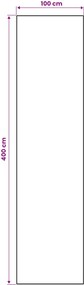 vidaXL Χαλί Runner ORIZ 1150 gsm Μαύρο δίχτυ σχέδιο