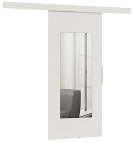 Συρόμενες πόρτες Dover 131, 25 kg, Άσπρο, Πλαστικοποιημένη μοριοσανίδα, Καθρέφτης, Αλουμίνιο | Epipla1.gr