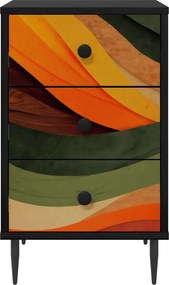 vidaXL Κομοδίνο BONN 2 τμχ. Μαύρη Δρυς 36 x 33 x 61 εκ.
