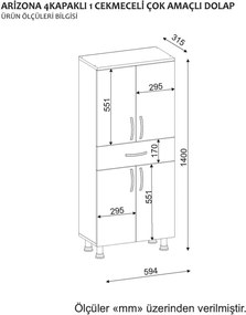 Έπιπλο Μπάνιου Λευκό BECROL 59.4x31.5x140