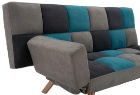 Καναπές - Κρεβάτι MULTICOLOR Τριθέσιος Γκρί - Μπλέ 182Χ80Χ88Υ εκ. 182x80x88 εκ.