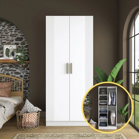 Ντουλάπα Λευκό BROCLU 90x57.5x210