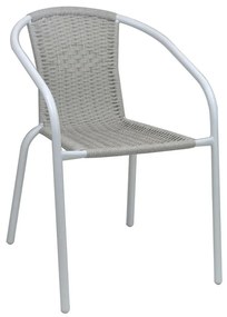 Πολυθρόνα Στοιβαζόμενη Baleno-W Ε2401,40 52x60x72cm White-Beige