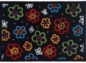 Πατάκι Εισόδου Ambiance Flowers 007 50x75cm Black-Multi Sdim 50X75